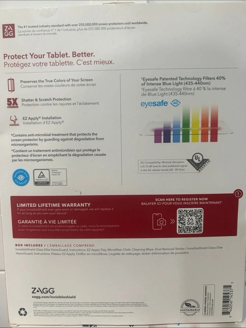 ZAGG InvisibleShield Glass Elite VisionGuard Screen Protector - Black Border